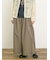 【M/Lサイズ】綿麻裾フリルパンツ