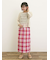 テープロゴ刺繍ニットプルオーバー