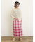 テープロゴ刺繍ニットプルオーバー