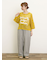 テープロゴ刺繍ニットプルオーバー