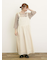 テープロゴ刺繍ニットプルオーバー