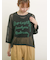 テープロゴ刺繍ニットプルオーバー