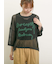 テープロゴ刺繍ニットプルオーバー