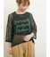 テープロゴ刺繍ニットプルオーバー