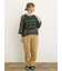 テープロゴ刺繍ニットプルオーバー