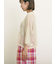 テープロゴ刺繍ニットプルオーバー