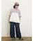 製品染めバイオ加工切替パンツ