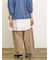 製品染めバイオ加工切替パンツ