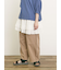 製品染めバイオ加工切替パンツ