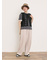 【汗染み防止】袖口レースパフスリーブTシャツ