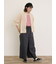 [接触冷感]花刺繍七分袖クルーネックカーディガン