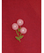 [接触冷感]花刺繍七分袖クルーネックカーディガン