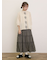 フラワー柄刺繍レースブラウス