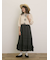 フラワー柄刺繍レースブラウス