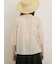 フラワー柄刺繍レースブラウス