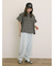 フリル切替ブラウス