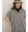 【接触冷感】スタンドネックシャーリングノースリーブ