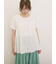 ◎コットンレースドッキングTシャツ
