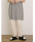 【M/Lサイズ】綿麻裾ギャザーレースパンツ