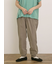 【M/Lサイズ】綿麻裾ギャザーレースパンツ