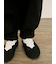 【M/Lサイズ】綿麻裾ギャザーレースパンツ