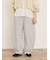 【S/M/Lサイズ】刺繍デニム/ヒッコリーカーブパンツ