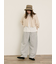 【S/M/Lサイズ】刺繍デニム/ヒッコリーカーブパンツ