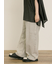 【S/M/Lサイズ】刺繍デニム/ヒッコリーカーブパンツ