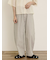 【S/M/Lサイズ】刺繍デニム/ヒッコリーカーブパンツ