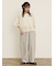 【S/M/Lサイズ】刺繍デニム/ヒッコリーカーブパンツ