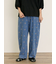 【S/M/Lサイズ】刺繍デニム/ヒッコリーカーブパンツ