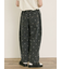 【S/M/Lサイズ】刺繍デニム/ヒッコリーカーブパンツ
