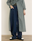 【S/M/Lサイズ】刺繍デニム/ヒッコリーカーブパンツ