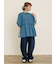 【S/M/Lサイズ】刺繍デニム/ヒッコリーカーブパンツ