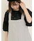 刺繍デニム/ヒッコリーサロペットパンツ