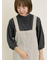 刺繍デニム/ヒッコリーサロペットパンツ