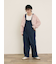 刺繍デニム/ヒッコリーサロペットパンツ