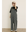 刺繍デニム/ヒッコリーサロペットパンツ