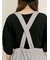 刺繍デニム/ヒッコリーサロペットパンツ
