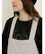 刺繍デニム/ヒッコリーサロペットパンツ