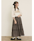 【接触冷感】レースコード刺繍パフスリーブTシャツ