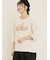 【接触冷感】レースコード刺繍パフスリーブTシャツ
