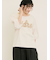 【接触冷感】レースコード刺繍パフスリーブTシャツ