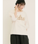 【接触冷感】レースコード刺繍パフスリーブTシャツ