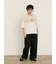 【接触冷感】レースコード刺繍パフスリーブTシャツ