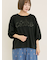 【接触冷感】レースコード刺繍パフスリーブTシャツ