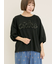 【接触冷感】レースコード刺繍パフスリーブTシャツ