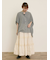 柄アソート肩タックバンドカラーチュニック
