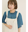 レースティアードチュニックブラウス