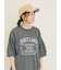 クロス刺繍ロゴプリントTシャツ